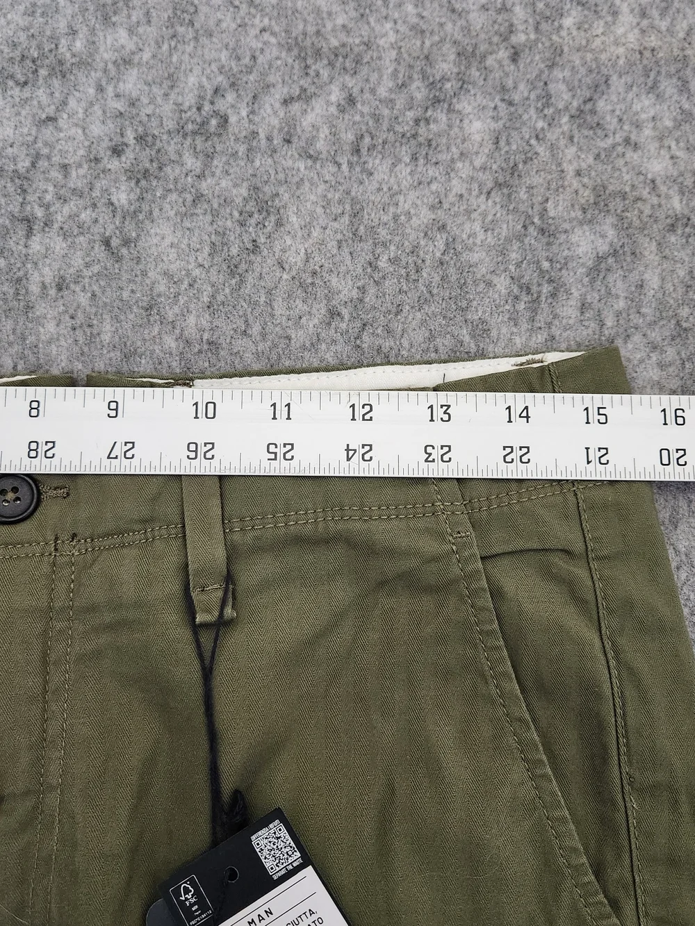 NWT Piombo Slim Fit Stretch Cotton Chino Pants Men's 30x31 Green Preppy Casual